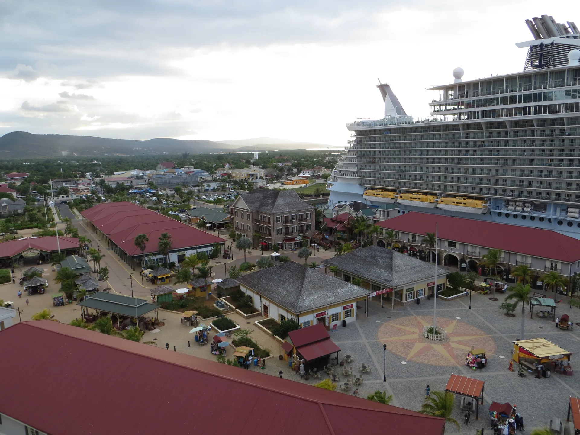 Port of Falmouth viewed from cruise ship, Apr 2014